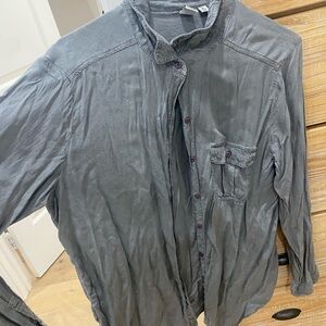 Gray Button-Up Shirt